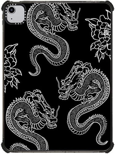 Vista 16 de CASETiFY Funda Impact para iPad Pro de 11" (3ª/4ª generación), diseño Groovy, color negro transparente