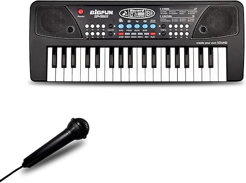 Piano Keyboard for Kids EOOLEOW 37 Keys Portable Electronic Keyboards Piano for Kids with Microphone - Music Piano Toys for Children Black Piano Keyboard for Kids EOOLEOW 37 Keys Portable Electronic Keyboards Piano for Kids with Microphone - Music Piano Toys for Children Black