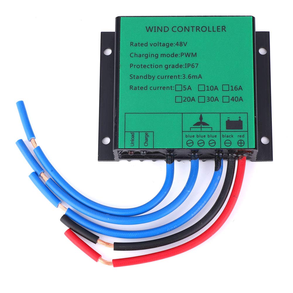 Controller per Generatore Eolico PWM in Lega di Alluminio con Diodo Emettitore di Luce per Barche da Pesca, Lampioni, Casa, Sorveglianza