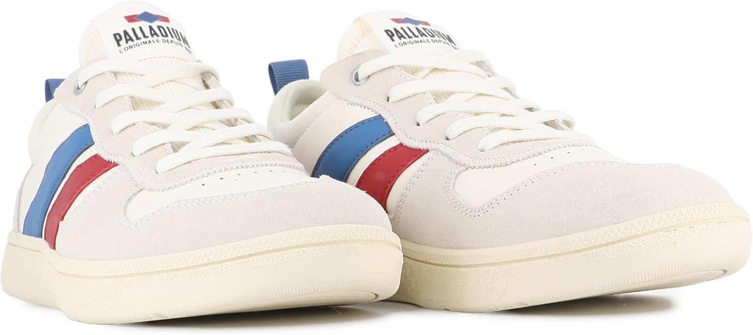 Palladium Unisex Pallacup Flame Leather Fashion Sneakers, Retro Leather Casual Walking Shoes with Gum Sole image 5