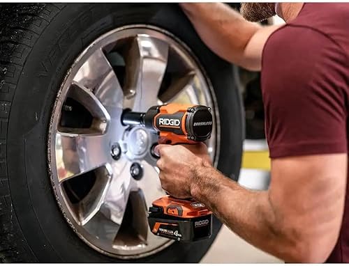 Miniatura 6 de SHAKLAK Pacroban - Kit de llave de impacto inalámbrica de 18 V sin escobillas de 1/2 pulgada con batería de 4.0 Ah y cargador