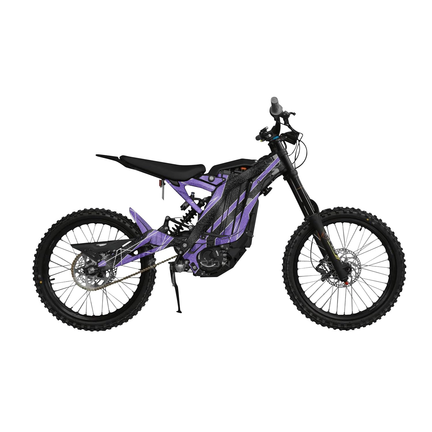 Glossy Glitter Surron Light Bee Graphics Kit Wrap - Racing Chaos Purple - Sur-Ron Skin - Premium 3M Vinyl Protective Wrap Decal Cover - Easy to Apply | Crafted in The USA by MightySkins