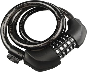 Bike Cable Lock, Heavy Duty Cable Anti Theft Metal 5-Digits Code Combination Chain Lock for Motorcycle, Bike, Fence, Grill Anti-Theft Lock