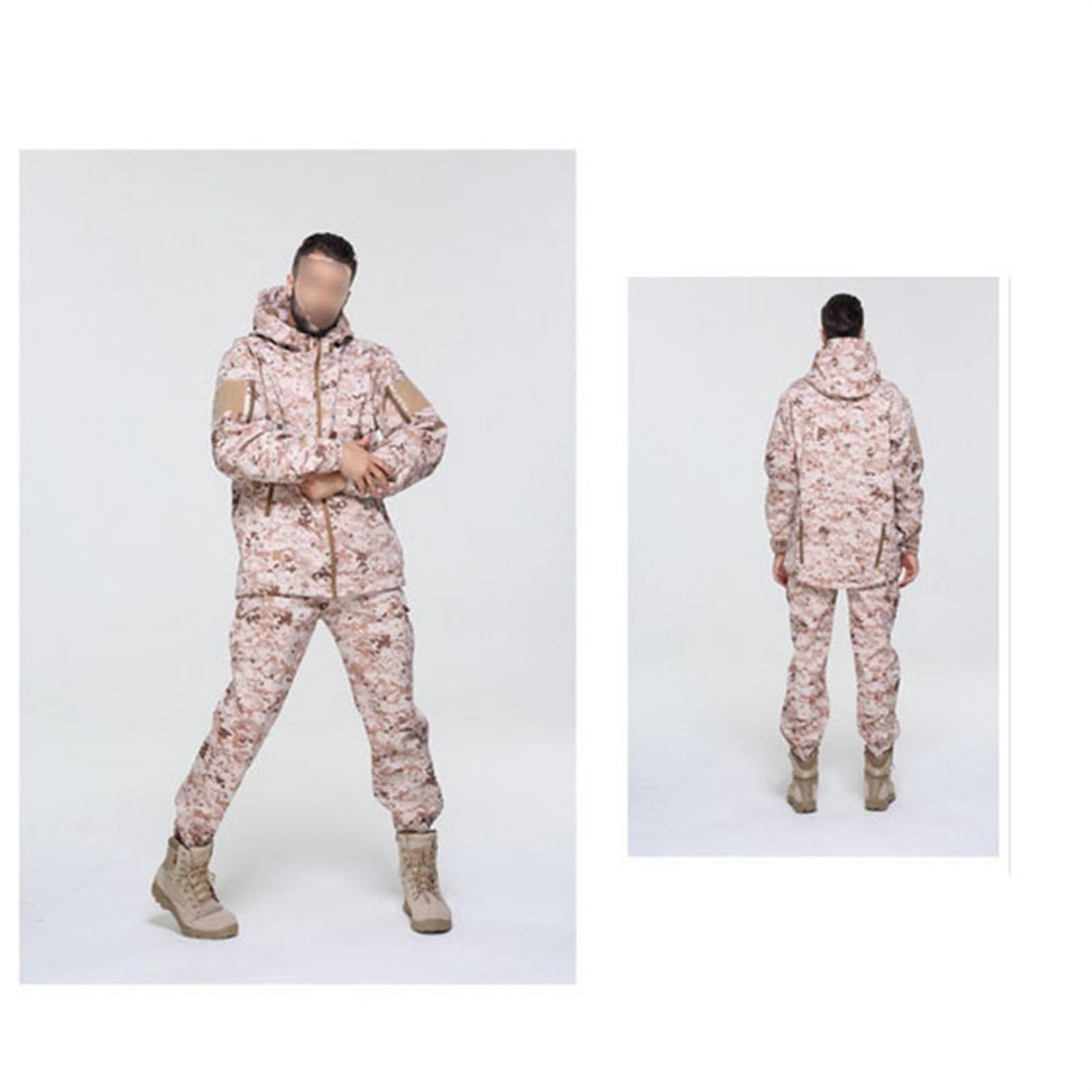 Wygwlg Completo Sci Uomo, Completo Invernale Sportivo Da Uomo In Caldo Pile Giacca E Pantaloni Da Sci Mimetici Con Cappuccio, Tute Snowboard Isolanti E Impermeabili, Per Sport Sulla