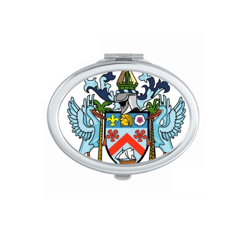 Kitts and Nevis National Emblem Mirror Portable Fold Hand Makeup Double Side Glasses