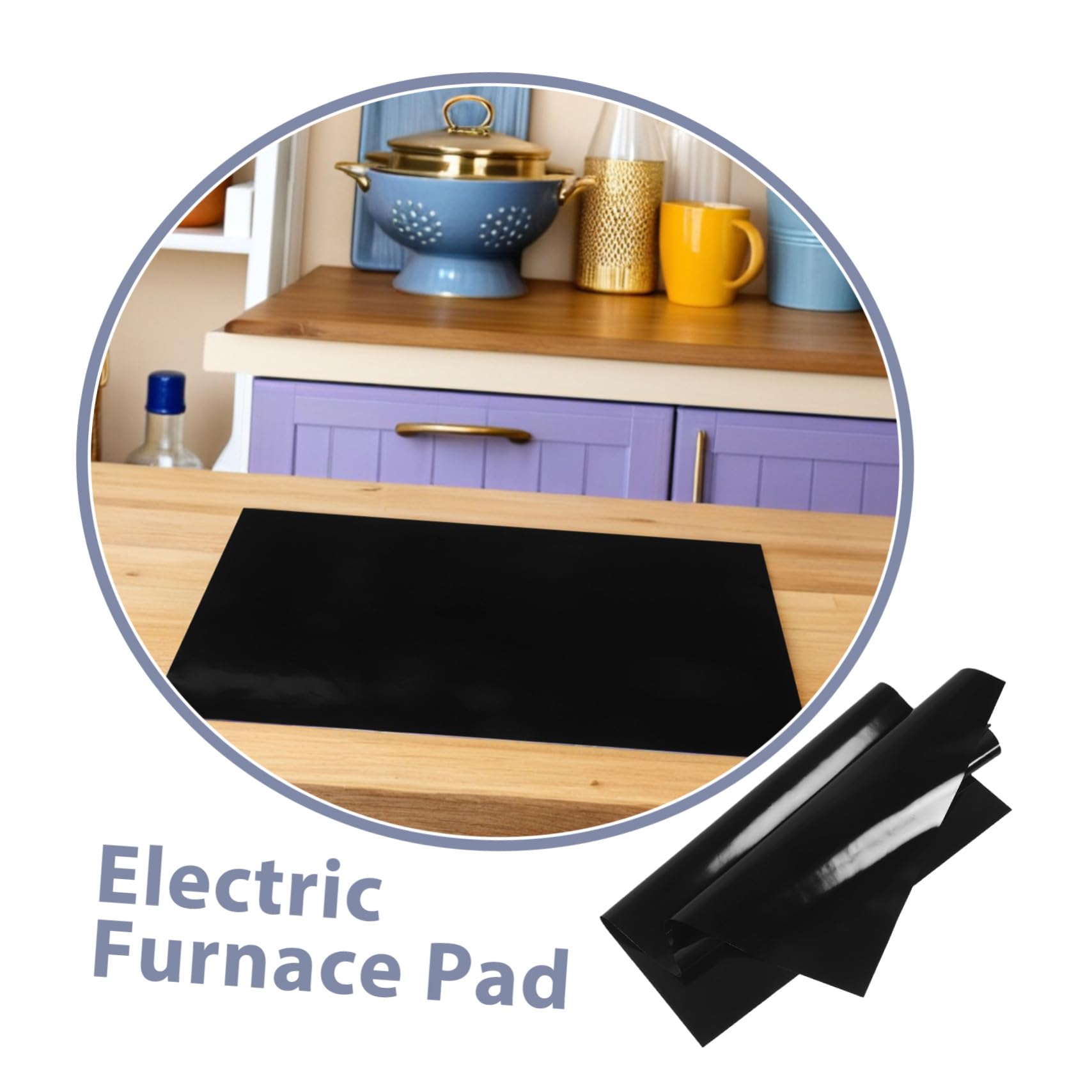 ABOOFAN 4 Piezas Estera de de inducción Protector de la coquetería de inducción Protector de Cocina electrica Almohadilla de Cocina Fibra de Vidrio Negro