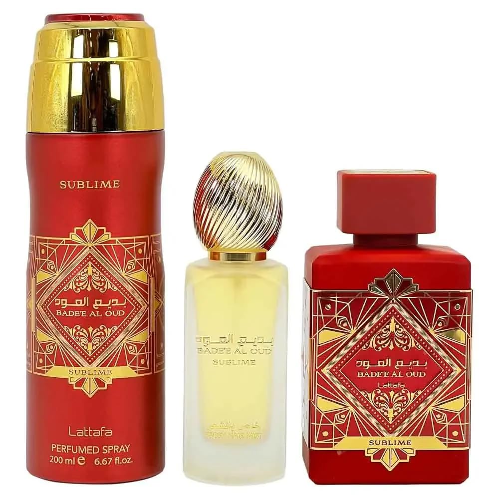 Amazon.com : Lattafa Badee Al Oud Sublime for Unisex 3 Piece Set