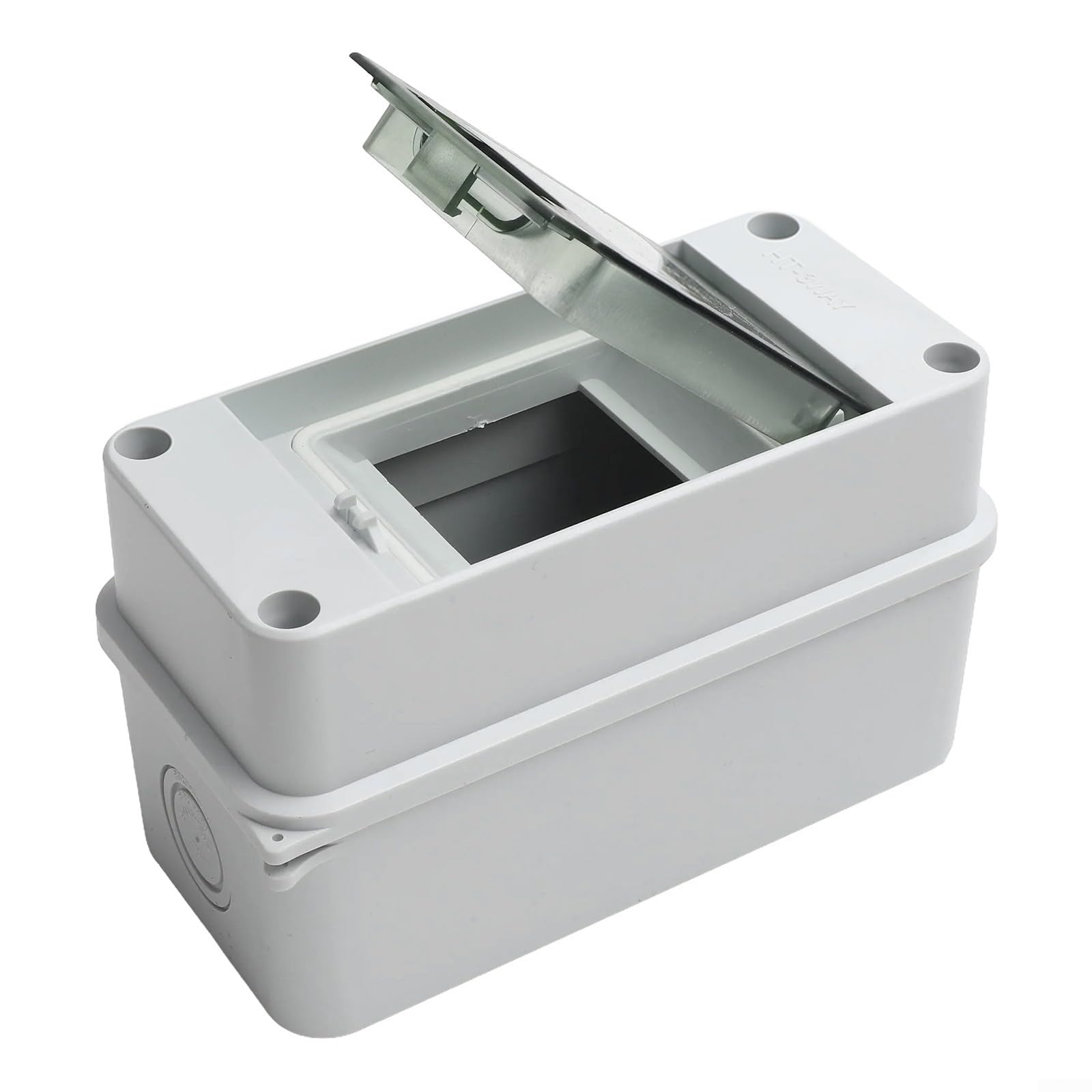 3-Wege-Stromverteilerdose IP65 bewertet Wandmontage Abzweiggehäuse für DIN-Schiene Wetterfeste Elektrobox für Innen Außen