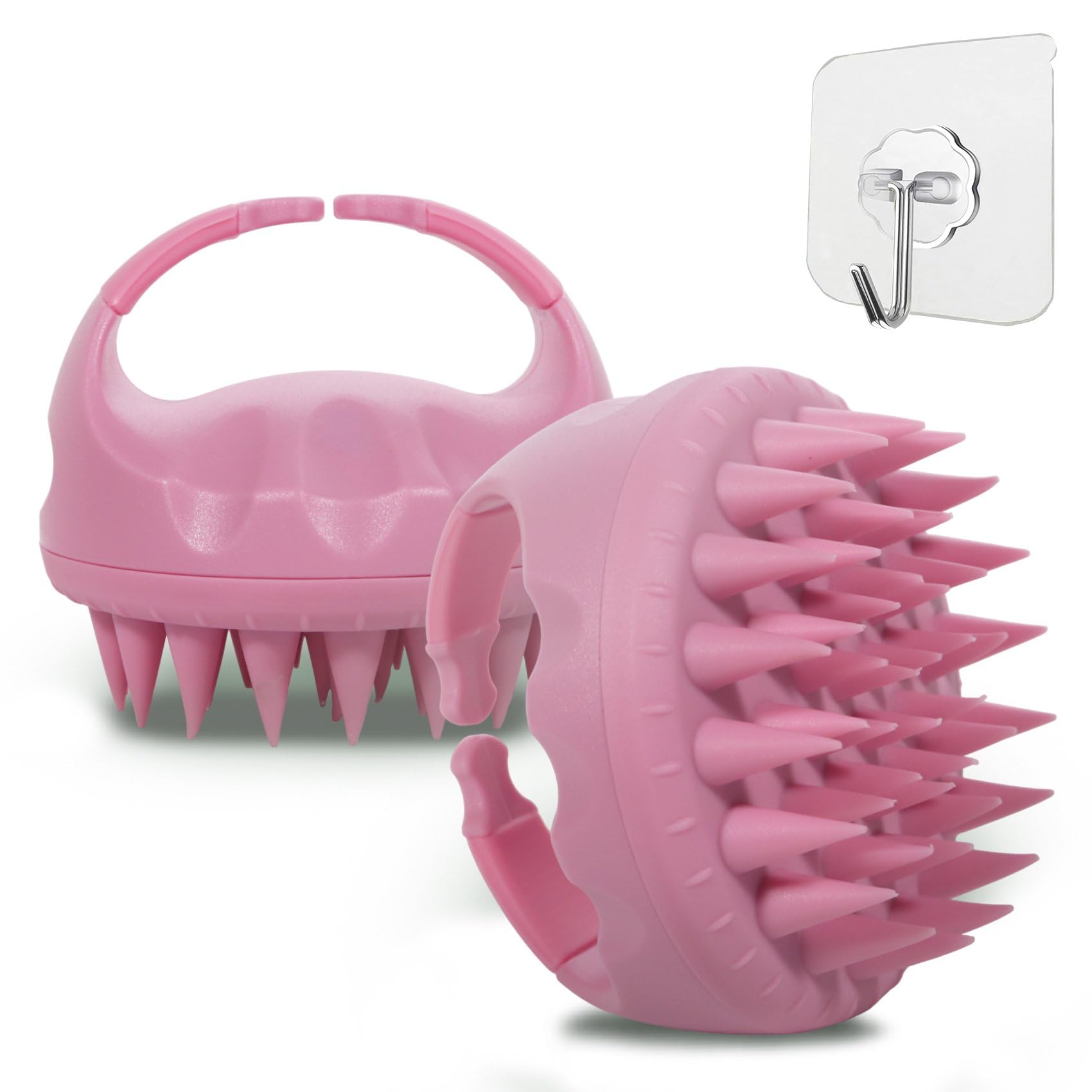 WIGI Masajeador de cuero cabelludo con juego de regalo, limpiador de cuero cabelludo para el crecimiento del cabello y la eliminación de la caspa, cepillo de champú con cerdas de silicona suave
