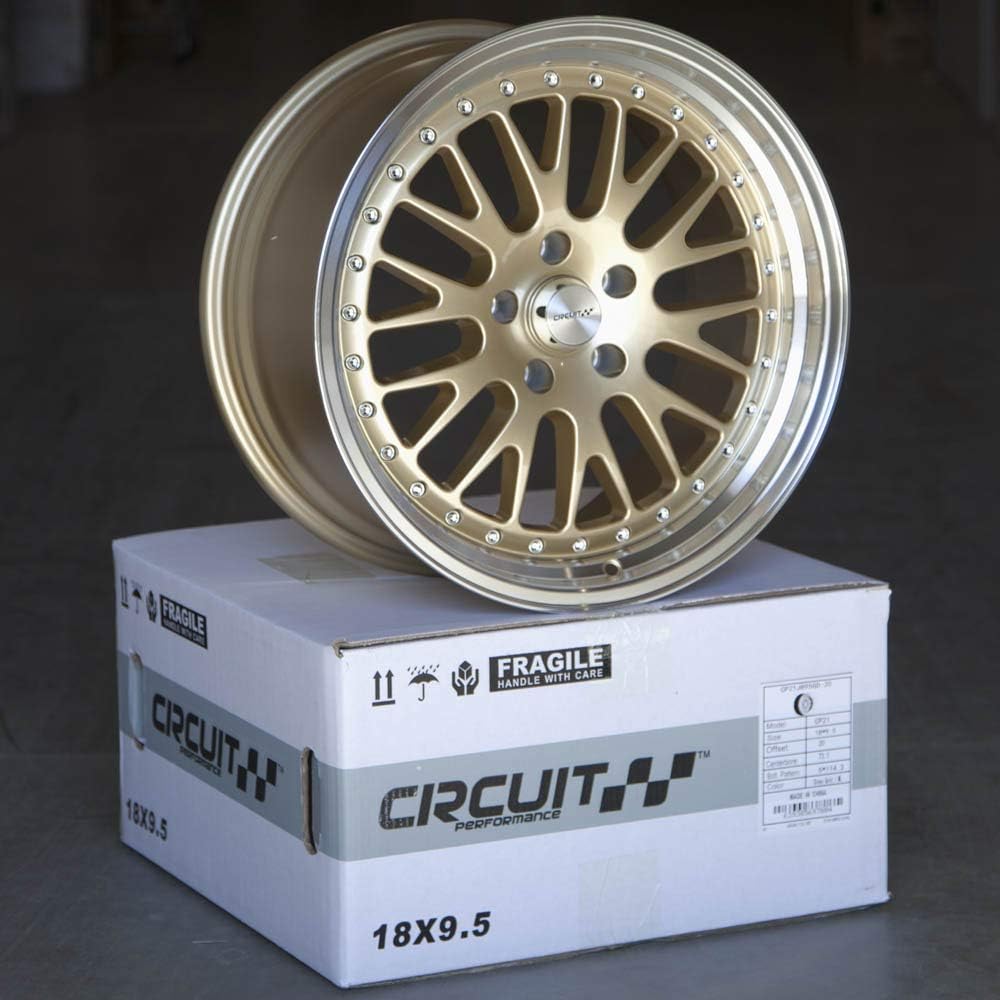 Circuit Performance CP21 18×9.5 Gloss Gold Wheel 5×114.3 [+20mm]