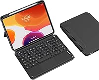 Vista 20 de iPad Air Air2 iPad 5ª 6ª generación 9.7 pulgadas iPad 5 iPad 6 Funda con teclado Touchpad horizontal/vertical Soporte magnético desmontable BT