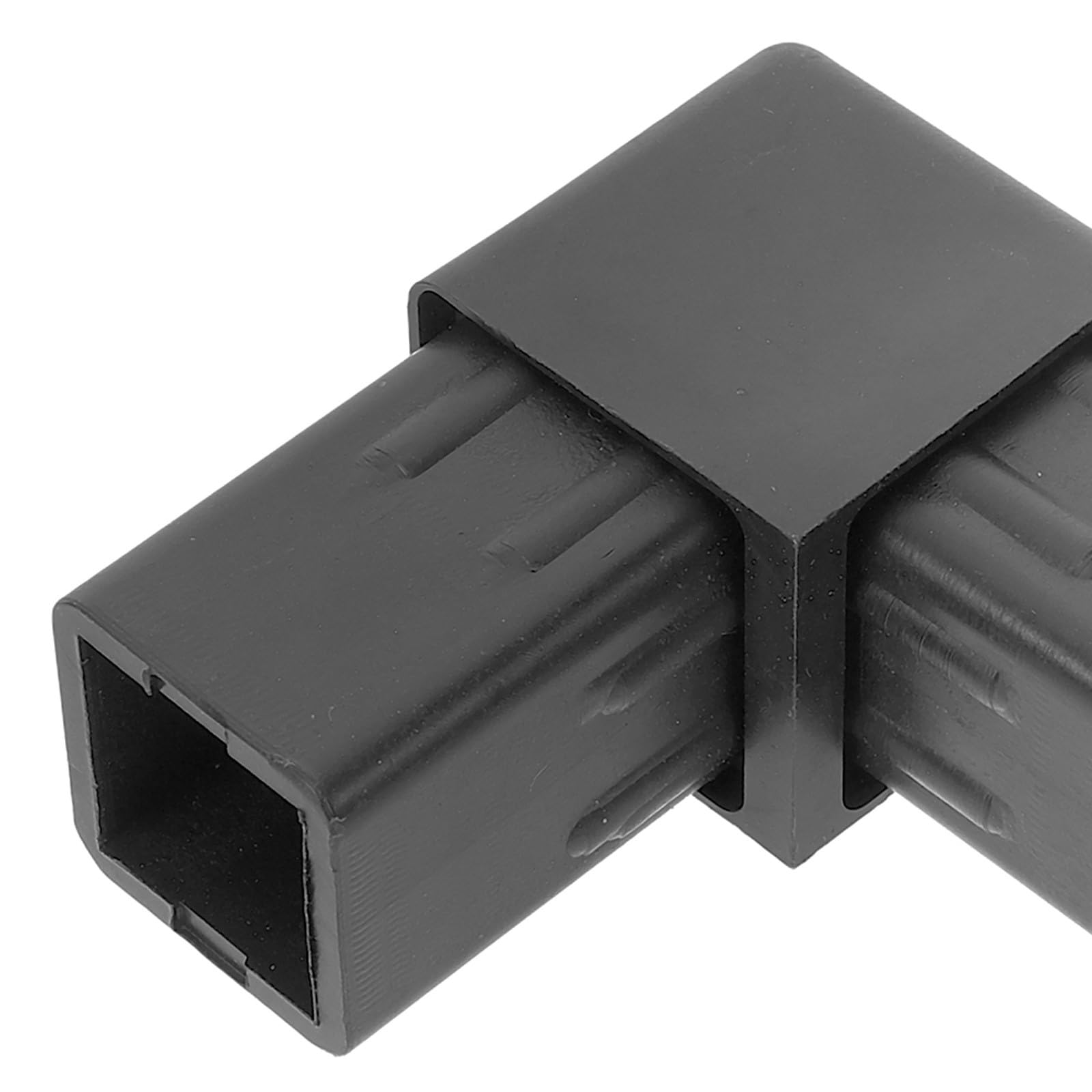 MAGICLULU Connettore per tubo quadrato in plastica da 20 pezzi: giunto angolare a 2 vie da 20x20 mm per ringhiera - Adattatore per tubi, raccordi per rack per condizionatori d'aria per recinzioni