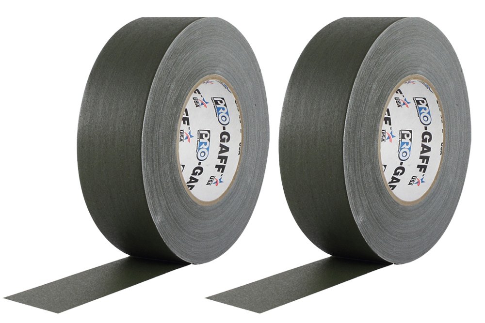 2 Pack Bundle 2 Inch Olive Drab Pro Gaffer Gaffers Tape