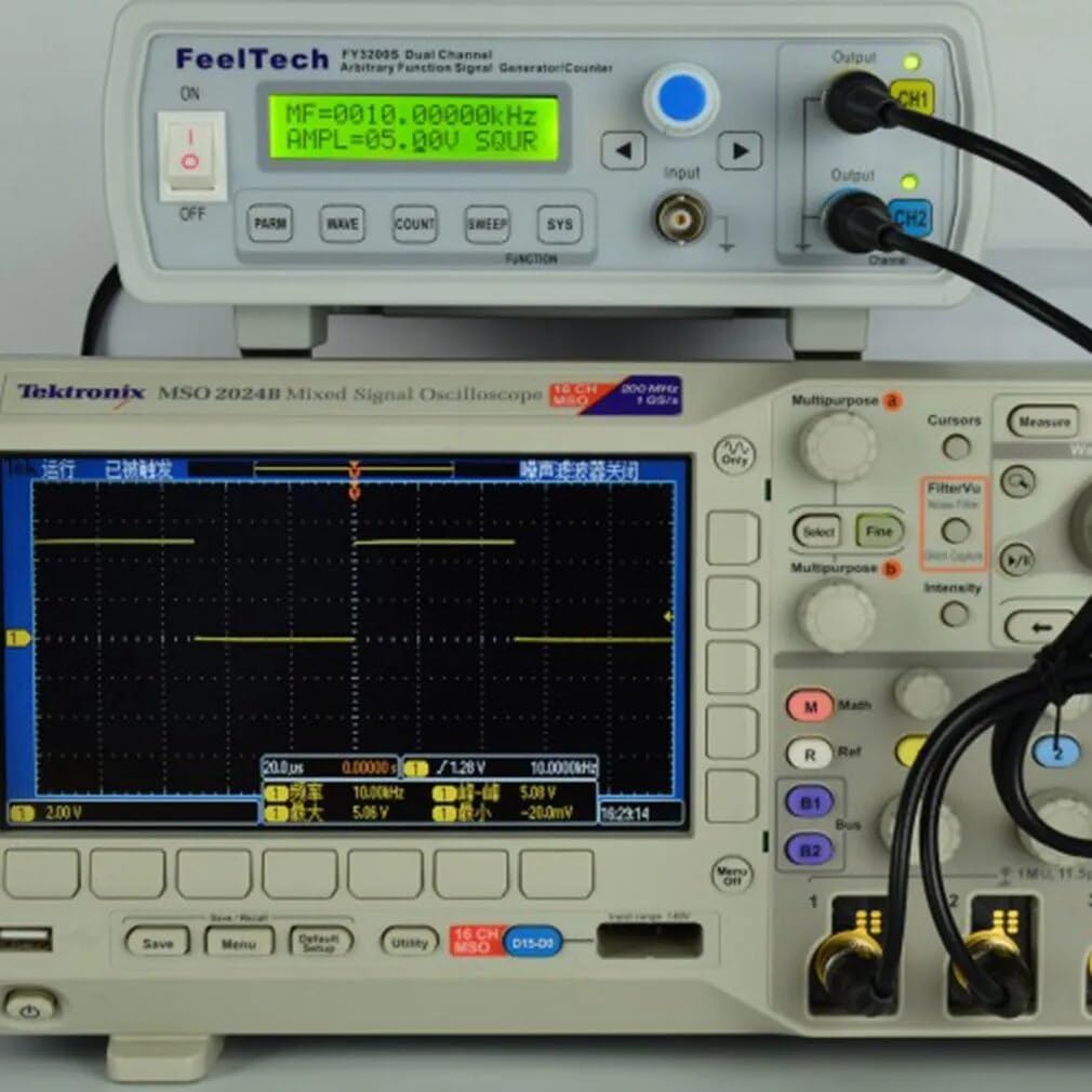 FY3200S 6/12/20/24/25MHz Digital DDS Dual-channel Function Signal Source Generator Arbitrary Waveform/Pulse Frequency Meter（FY3200S 6M）