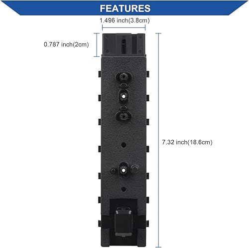 Miniatura 3 de Ajuste del interruptor del asiento eléctrico delantero derecho del lado del pasajero compatible con Ford 2006-2019, Lincoln 2006-2019, Mercury