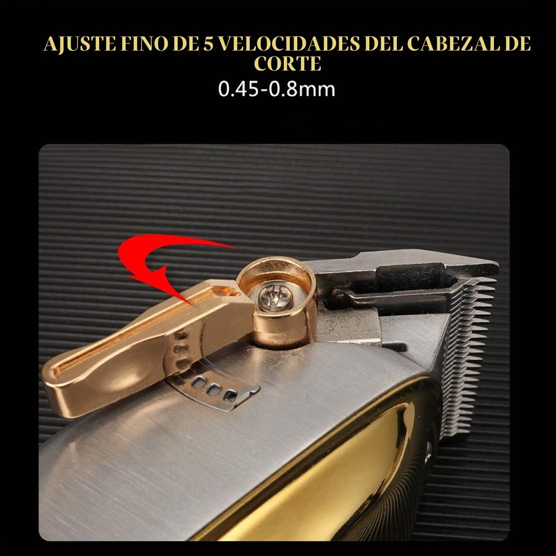 KEMEI Cortapelos para hombre | KM-1986PRO - Kit de corte de pelo profesional para hombres con pantalla LED recargable