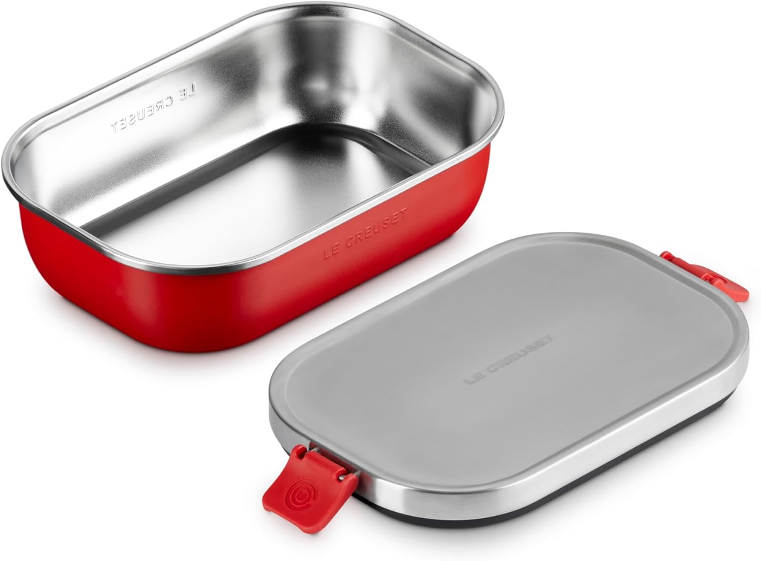 Le Creuset Stainless Steel On The Go Lunch Box, 30 oz., Cerise