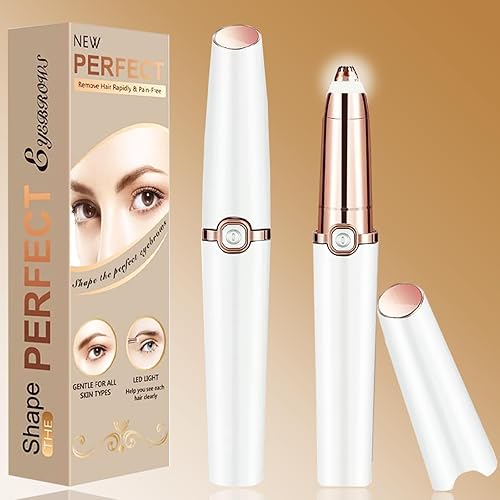 Removedor de vello de cejas, recortador de depilación mejorado, depilación facial impecable y sin dolor para mujeres y hombres, recortadora de vello