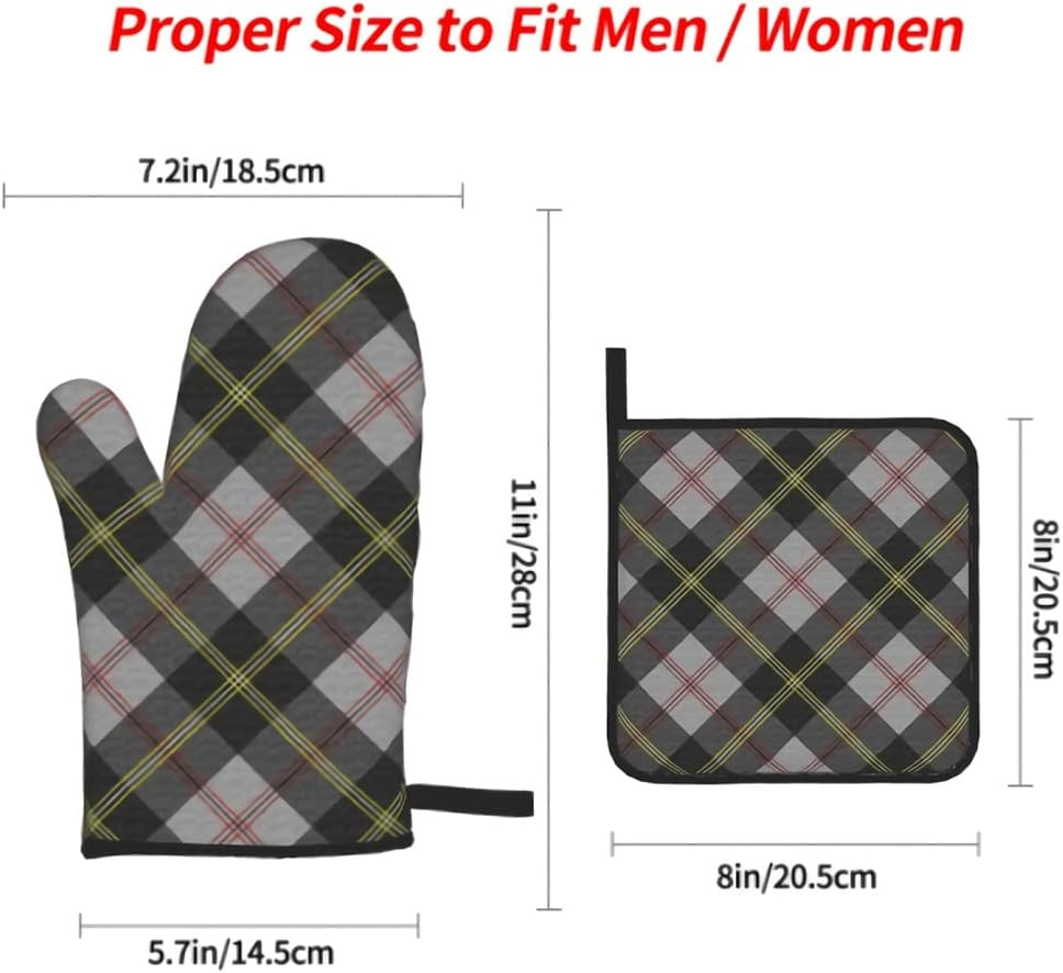 Oven Mitts and Pot Holders BBQ Cooking Baking Grilling Set of 4
