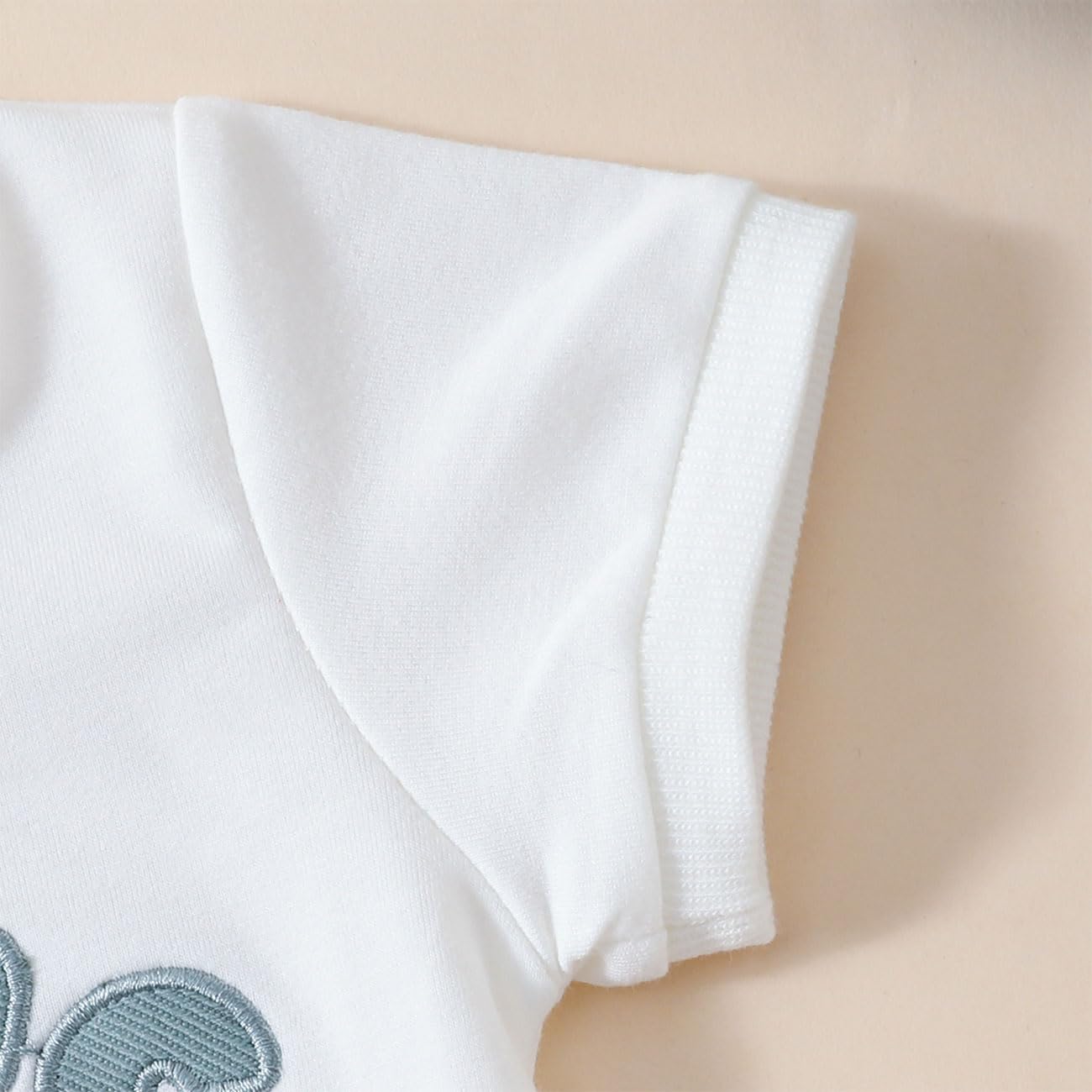 Vestiti Neonato Maschio, Abbigliamento Neonato Lettera Ricamata Manica Corta Nuovo Nato Tuta Neonato, Decorazione con Nodo a Fiocco Pantaloncini Elasticizzati per Neonato, Verde/Blu, 0-36 Mesi