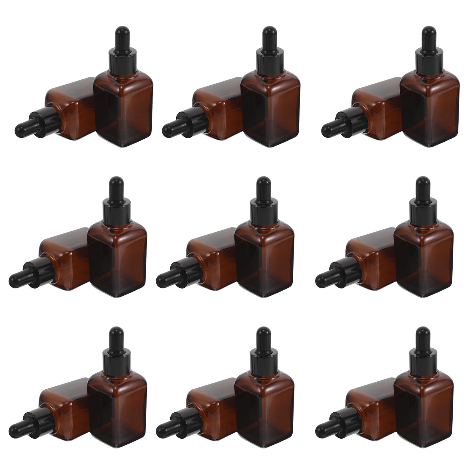 Tofficu 20 Unidades Frasco Gotero de Vidrio Ámbar de 30 Ml Cuentagotas de Punta Delicada, Dispensador Preciso y Bloqueo de Luz para Aceites Esenciales y Sueros en Aromaterapia Profesional