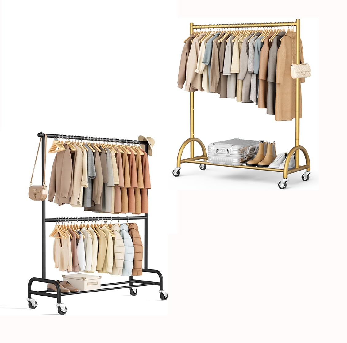 Heavy Duty Clothes Rack and Heavy Duty Clothing Rack with Wheels