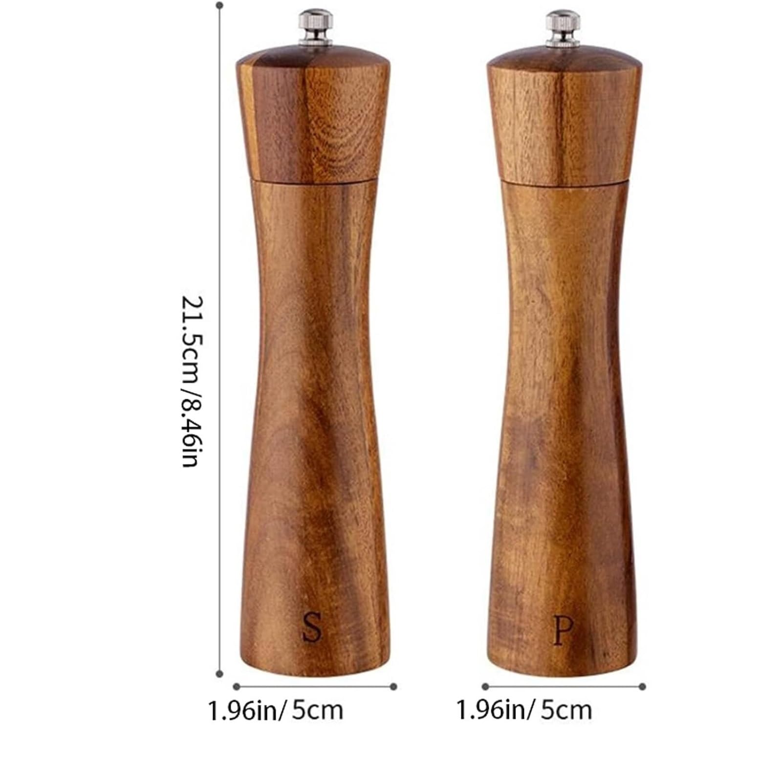 Molinillo Pimienta Molinillo de pimienta Manual de madera de Acacia, molinillo de salero para barbacoa, herramienta de cocina Molinillo Sal