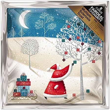 Charity Christmas Cards (ALM7588) in Aid of Multiple Sclerosis Trust - Putting Presents On The Tree - Pack of 8 Cards