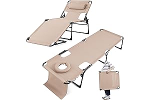 Tanning Lounge Chair with Face Hole by King Bird