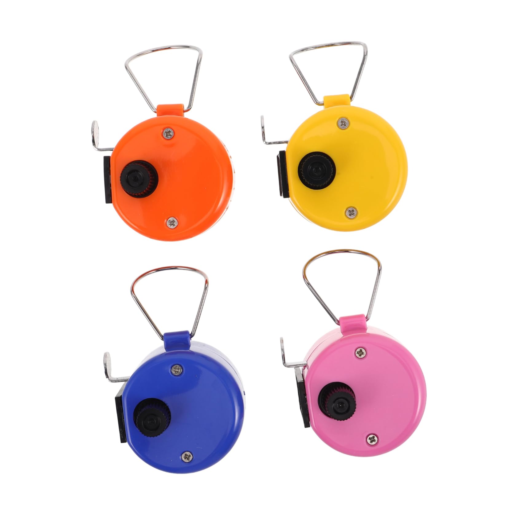 POPETPOP 4pcs Manual Counter Round Jars Containers Craft Supplies Fusible Interlining Desktop Stand Color Counter Anti-Leak Kettle Lid Auto Decals Outdoor Kettle Lid Scorer Counter Plastic