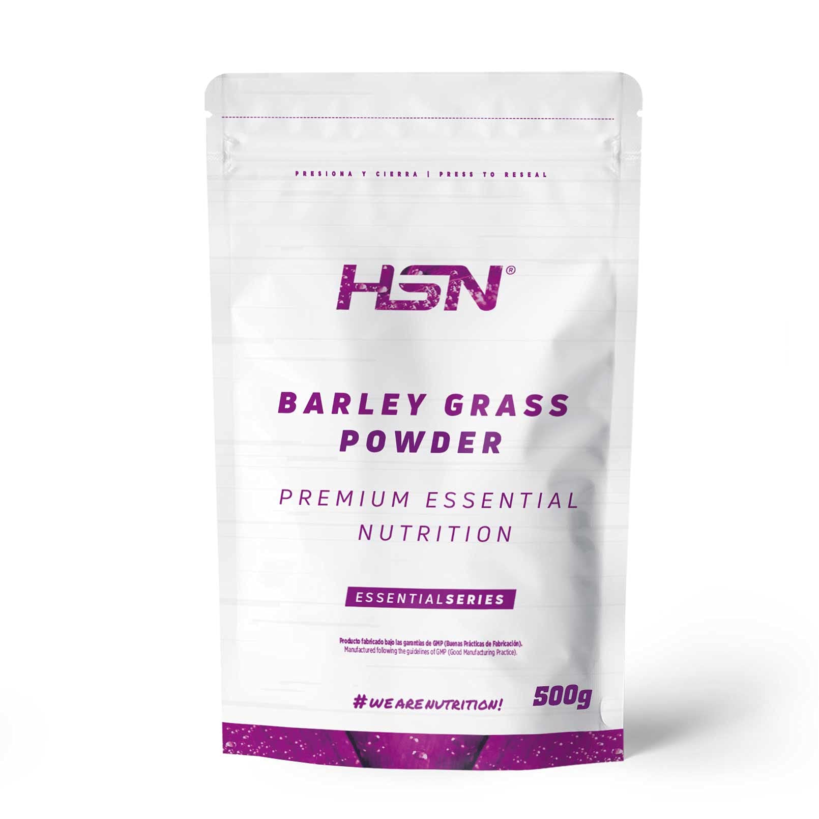 HSN Hierba de Cebada en Polvo 500g 100% Pura Natural Sin Añadidos No-GMO Vegano Sin Gluten