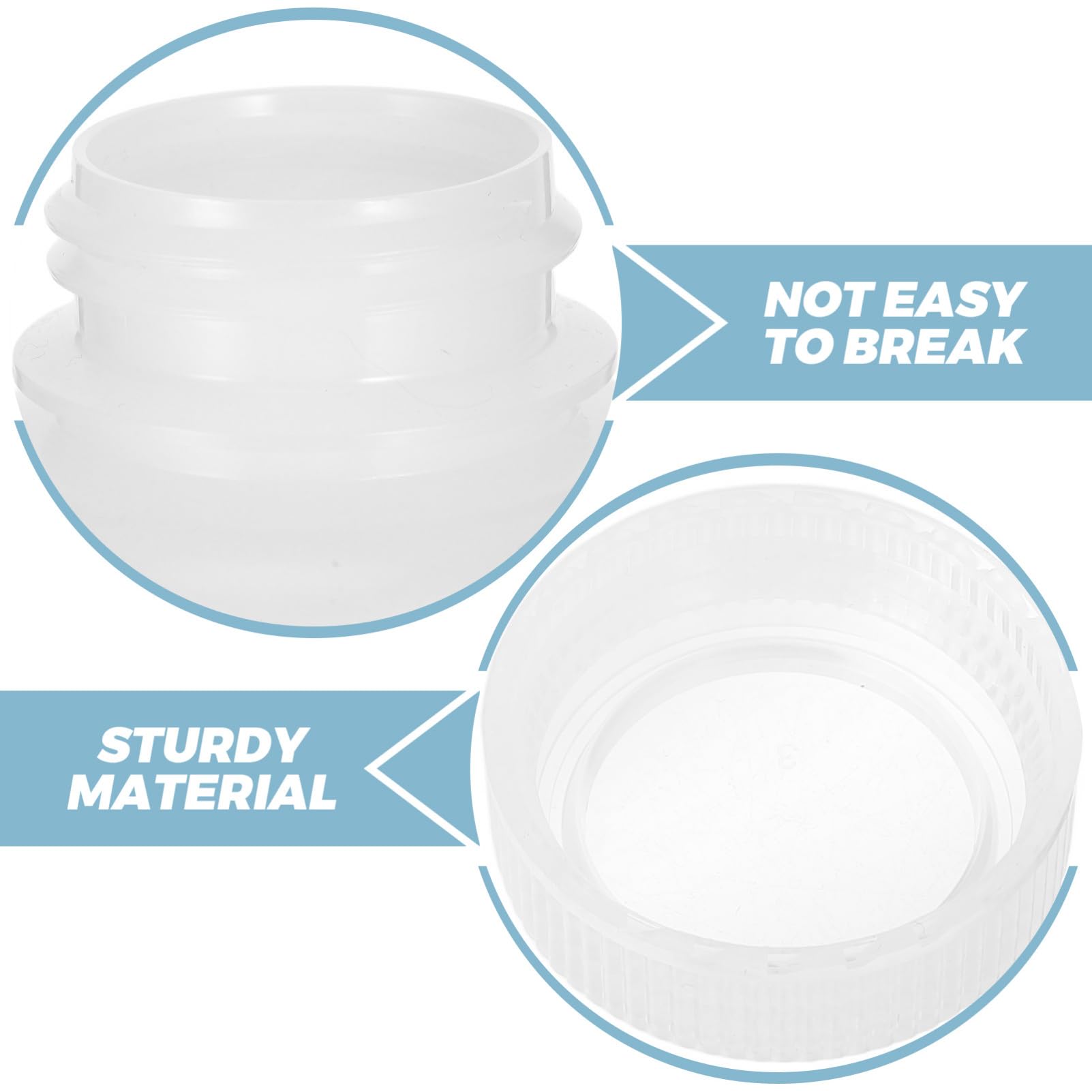 Flacons de Réactif de Laboratoire à Large Ouverture 250ml Hdpe 12 Pcs