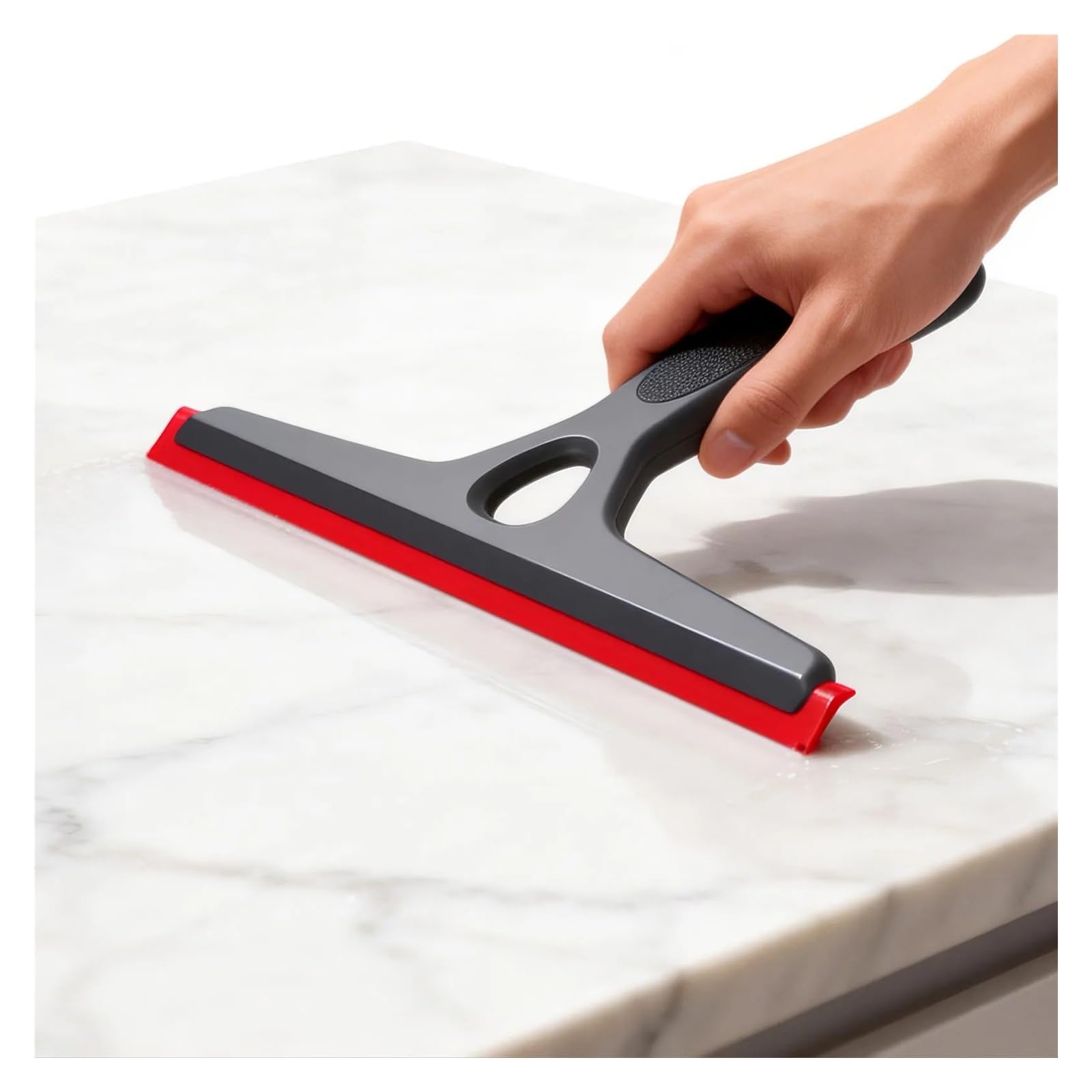 Paquete de 2 escobilla Goma Mano Silicona for Vidrio baño, encimeras, escritorios y Ventanas Coche, Limpiador multisuperficie Secado rápido