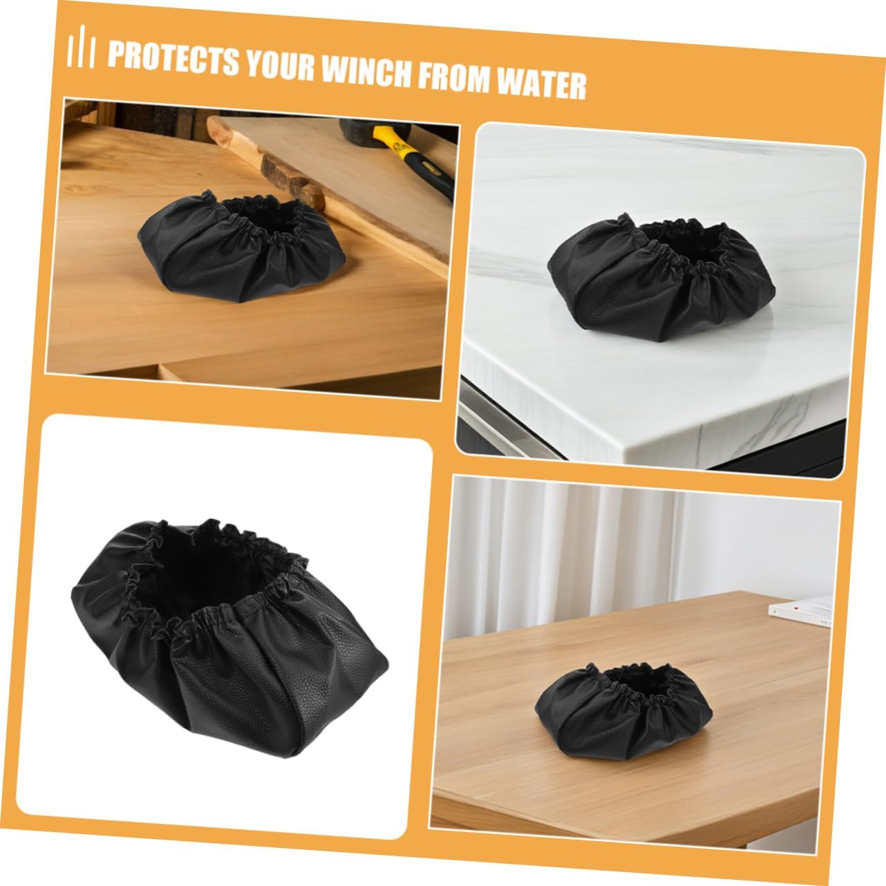 2Pcs Heavy Duty Electric Winch Protector Cover and Wear Resistant Shield for Cars Atv and Trailers Durable Winch Guard for Protection