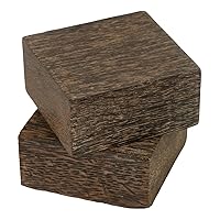 Vista 1 de Exotic Wood Zone 's - Palmera negra en blanco para torneado, bloque de tallado/tallado adecuado (4 x 4 x 2 pulgadas)