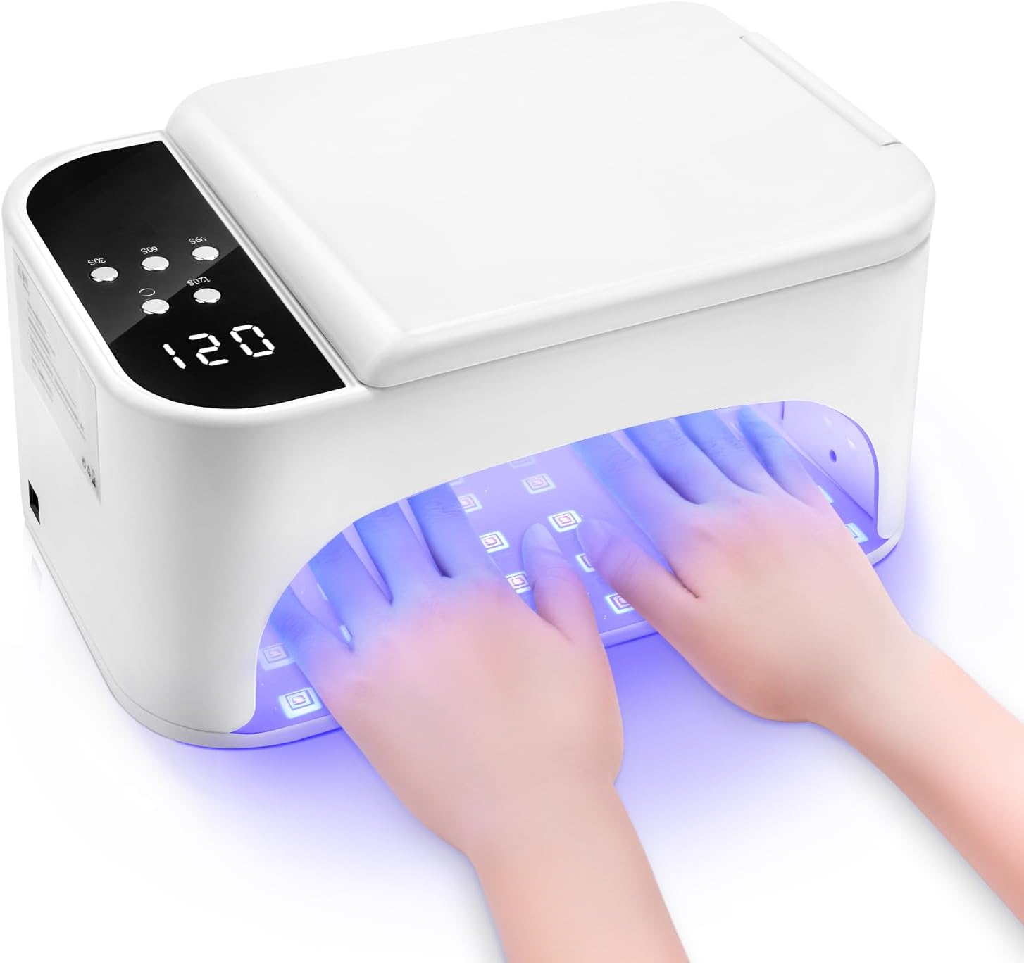 288W UV Nail Lamp LEDSUUEI, 3-in-1 Multifunction UV Lamps for Gel Nails 4 Timer Setting, Number Reverse Display Pro LED Nail Lamp 108 Beads Fast UV Light for Gel Nails Polish, Built-in Storage Space