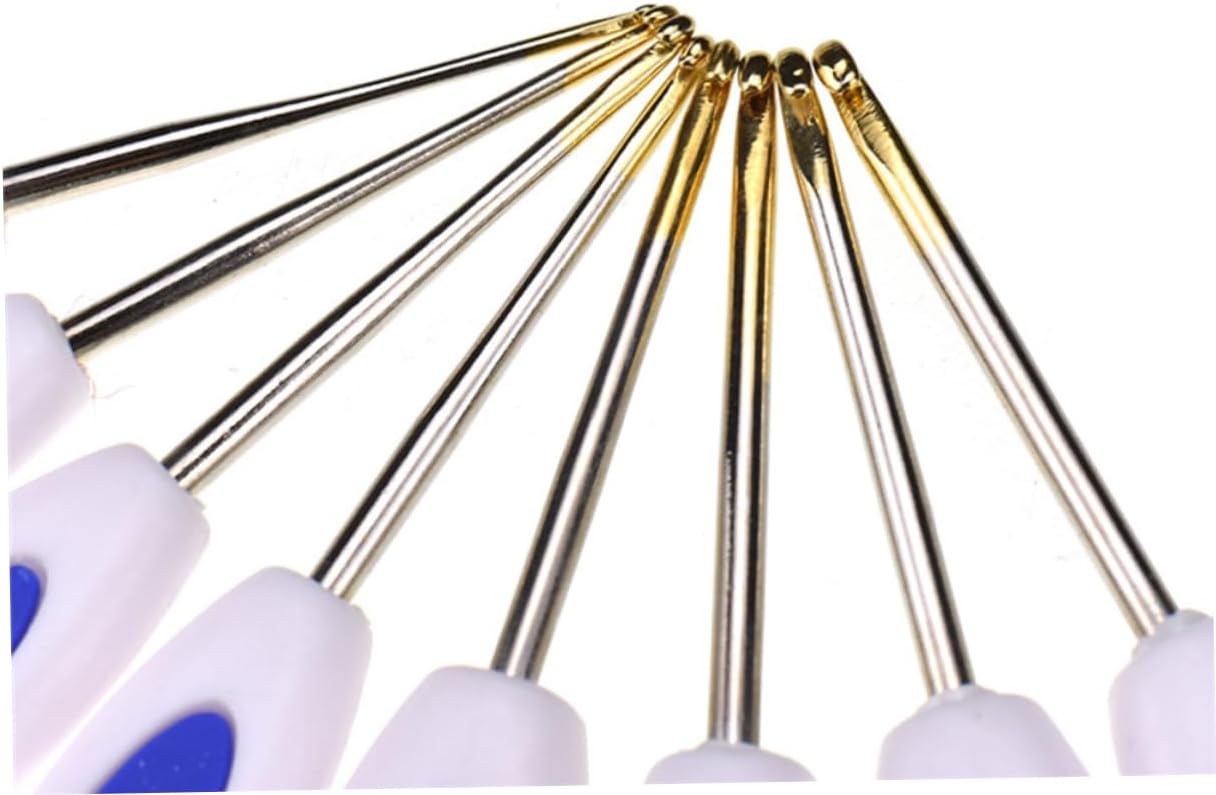16pcs Ergonomic Crochet Hook Set with Cloth Bag Blue