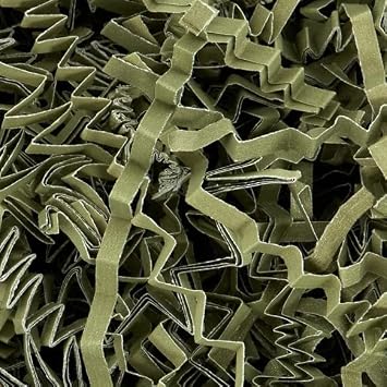 MMvolesy Olive Green Solid Colored Crinkle Paper Filler for Gift Wrap and Basket Filler For gift box filling Cut Paper Shred Filler 8OZ