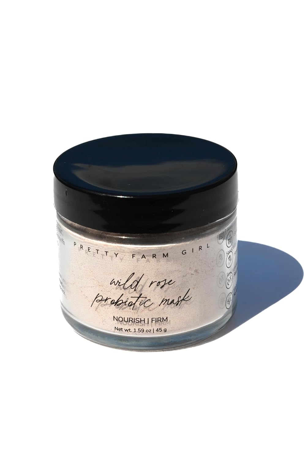 Pretty farm girl Wild Rose + Honey Probiotic Mask - Nourish & Firm - Gentle Exfoliation - For Sensitive and Dry Skin Types - Facial Use Only