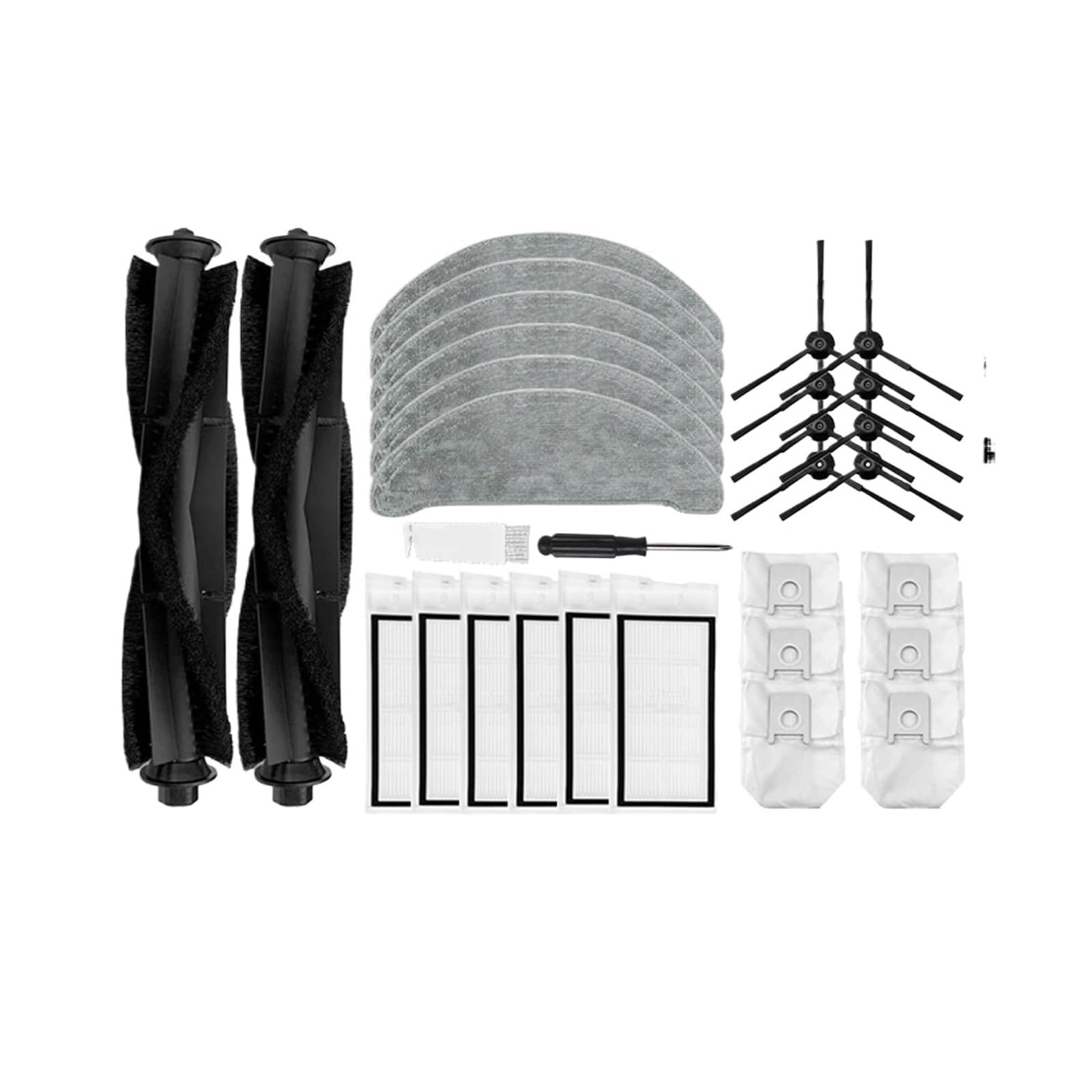 Accesorios De Filtro Compatibles Robot Aspirador Paño De Fregona Cepillo Principal Bolsa For Polvo Piezas De Repuesto Reemplazables(5pcs)