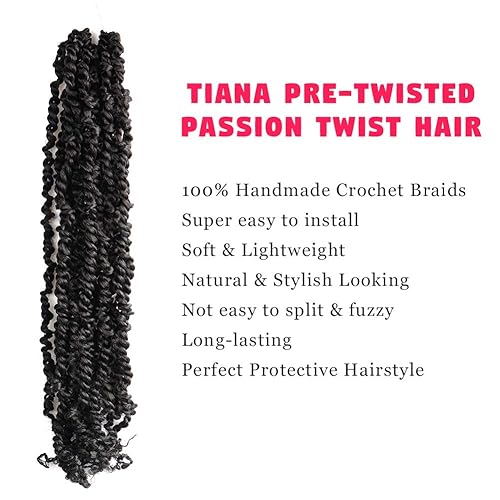 Miniatura 9 de ToyoTress Tiana Passion Twist Hair - Paquetes combinados de 10 pulgadas (1B-6P+T27-1P-T30-1P), extensiones de cabello sintético pretrenzado