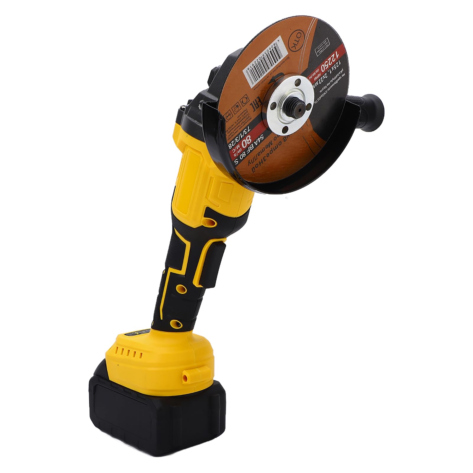 XUMIUZIY Amoladora Angular Inalámbrica, Potente Motor sin Escobillas, 21V, 9000RPM, para Corte de Azulejos de Madera y Metal y Eliminación de óxido, 125mm (con 2 baterías Enchufe europeo 220V)