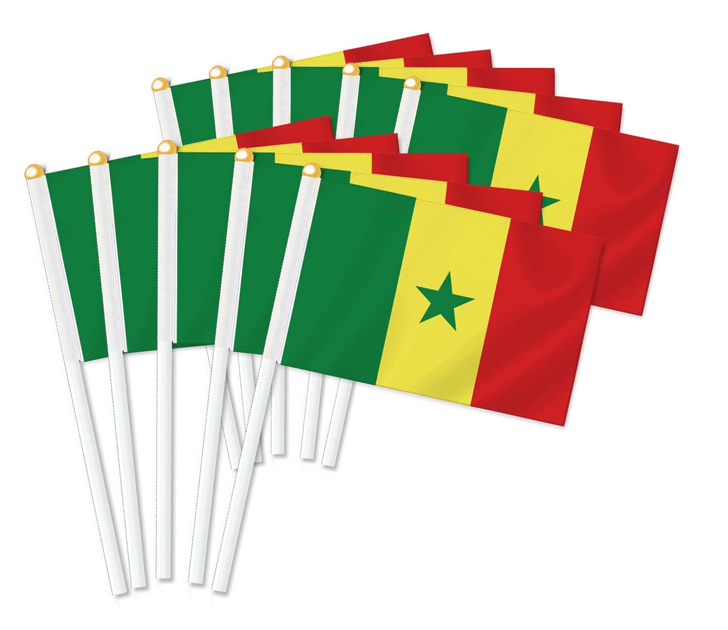 25 PCS Senegal Handheld Flag,Senegalese Decor Hand Held Flags,Decoration Banner — image 1