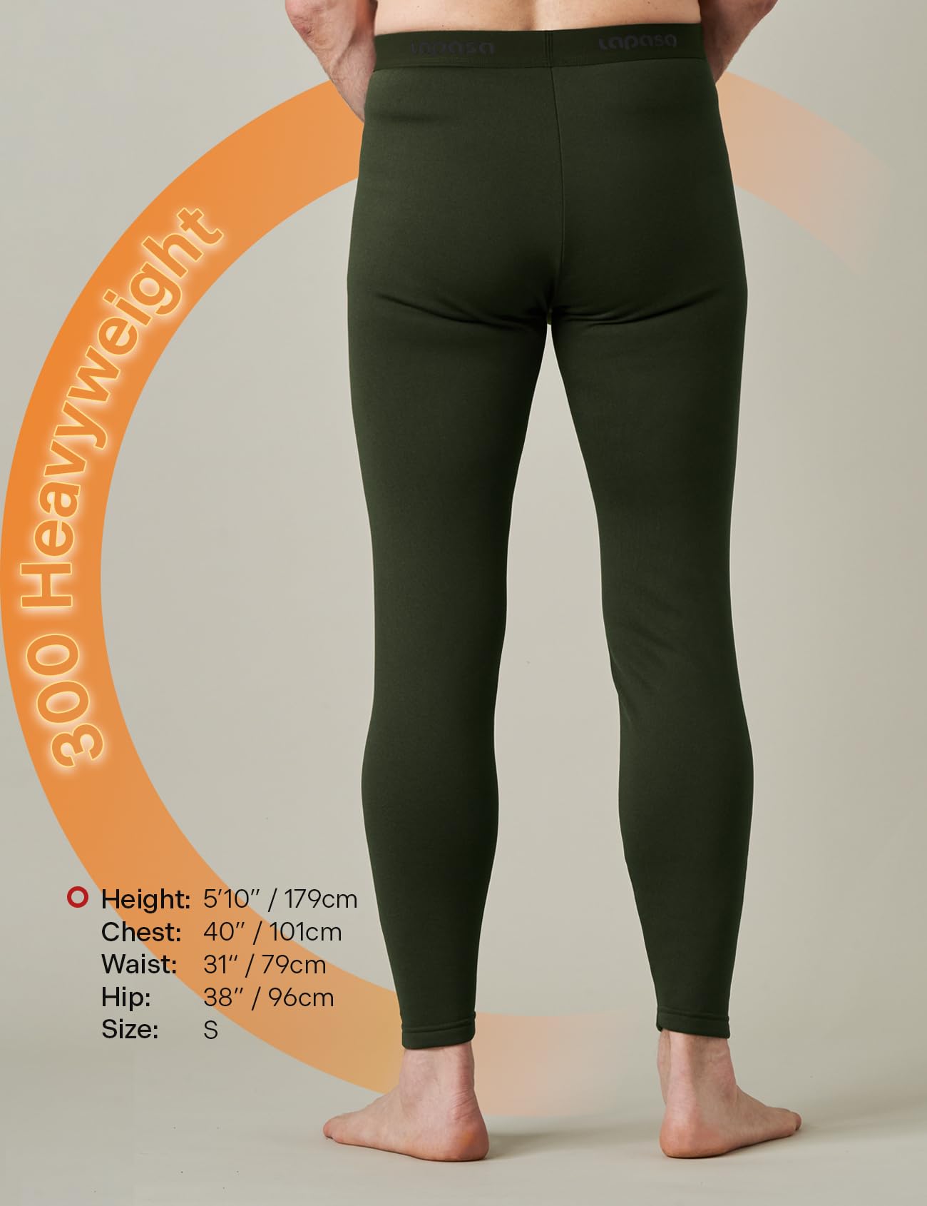 LAPASA Pacco da 2 o 1 Calzamaglie Termica Uomo Fodera in Pile Medio/Pesante Pantaloni Termici Sportivi Strato Base Biancheria Intima Leggings Caldi M10/M25/M56