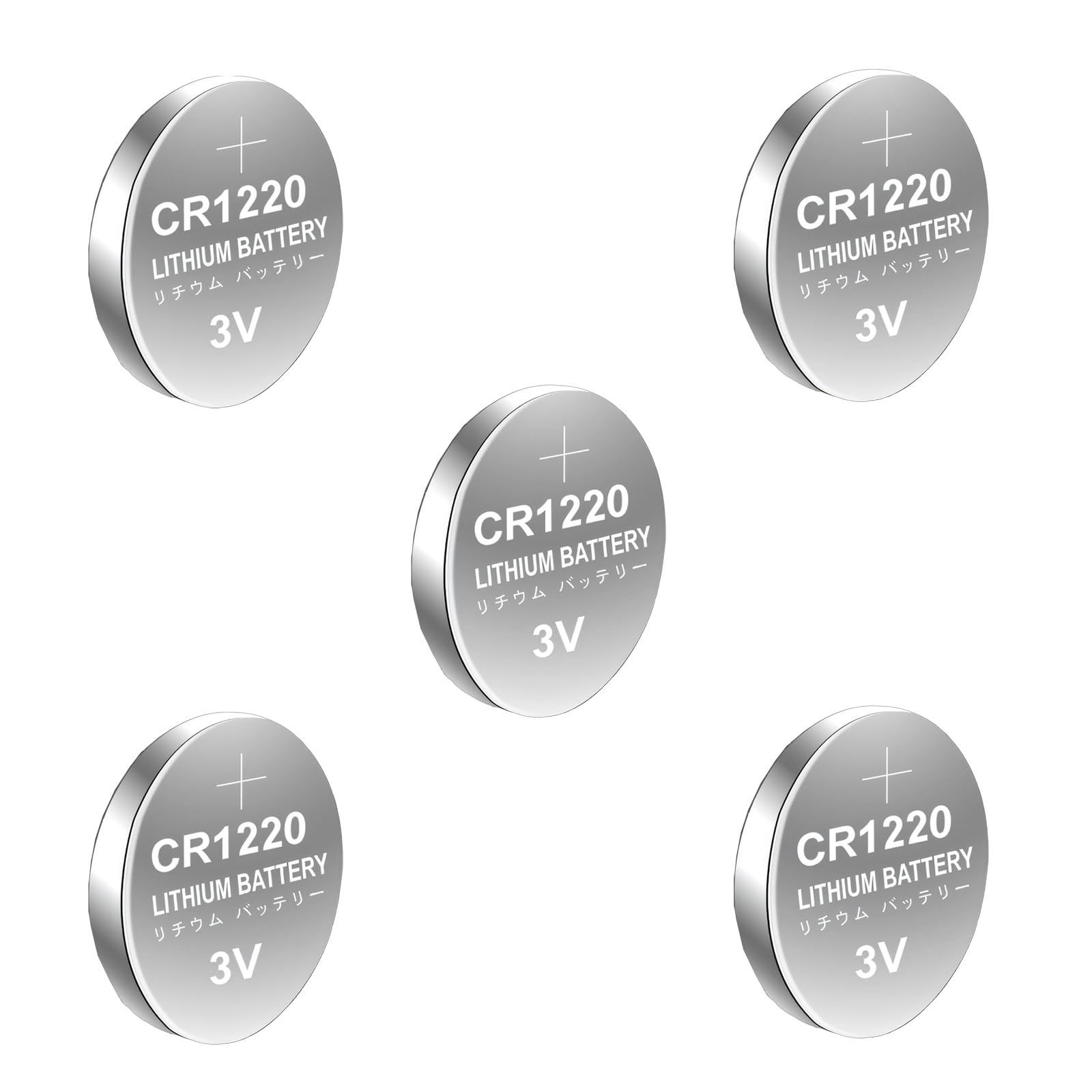NONGYU Pilas de botón de litio CR1220 de 3 V para relojes, calculadoras, mandos a distancia, batería de botón para calculadora, 5/10 unidades