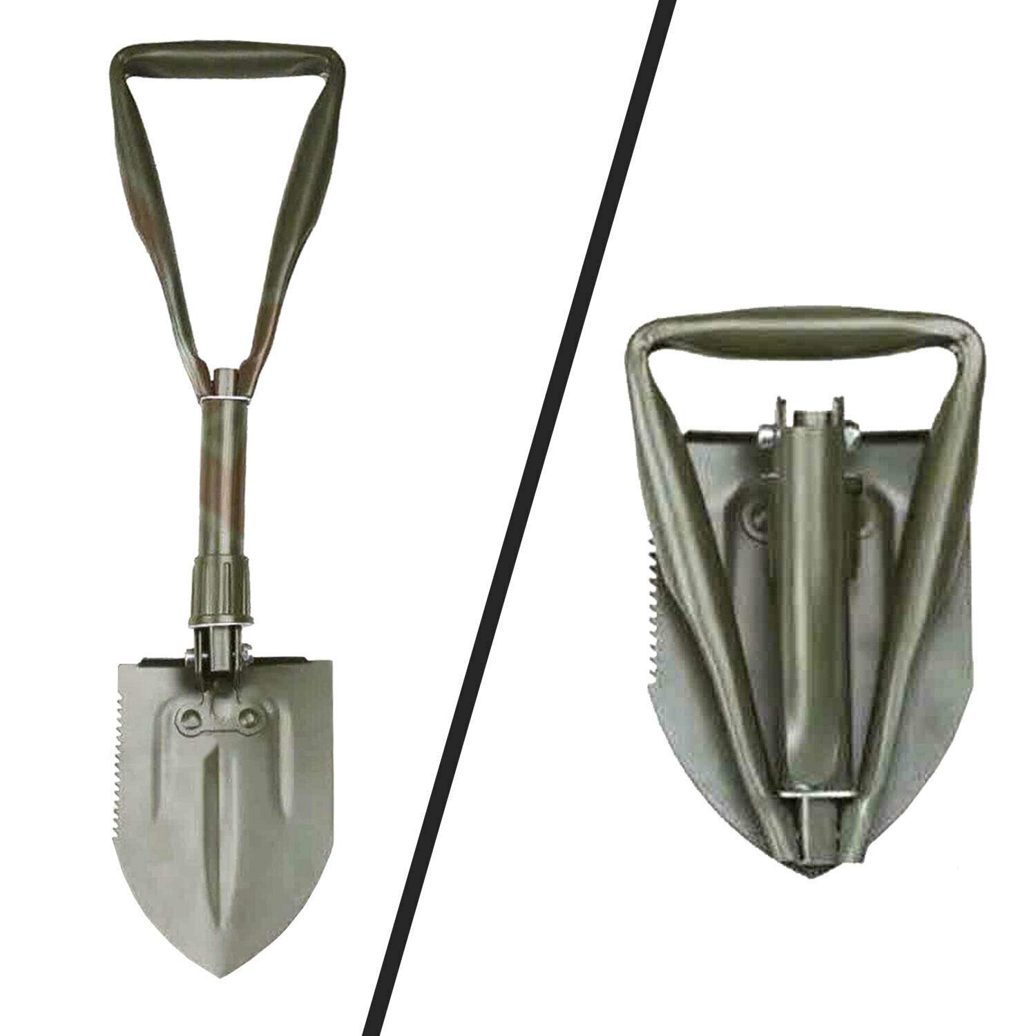 OMAC Portable Military Folding Snow Shovel for Car Home Garage Hiking Shovel with Carrier