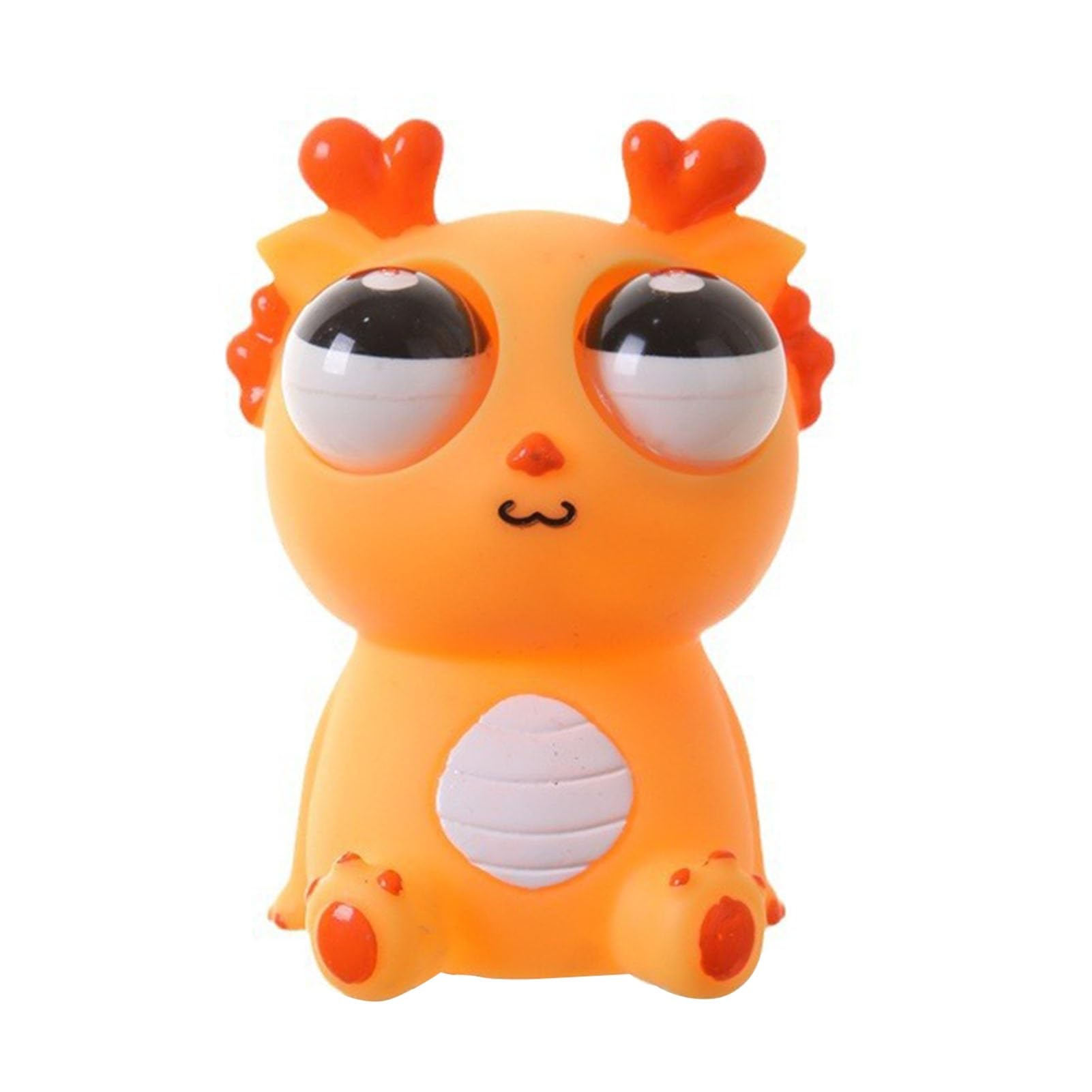 Decompression Toy Stress Relief Eye-popping Fidget Creative Funny Eyeball Squeeze Dragon Shape for Adults Orange
