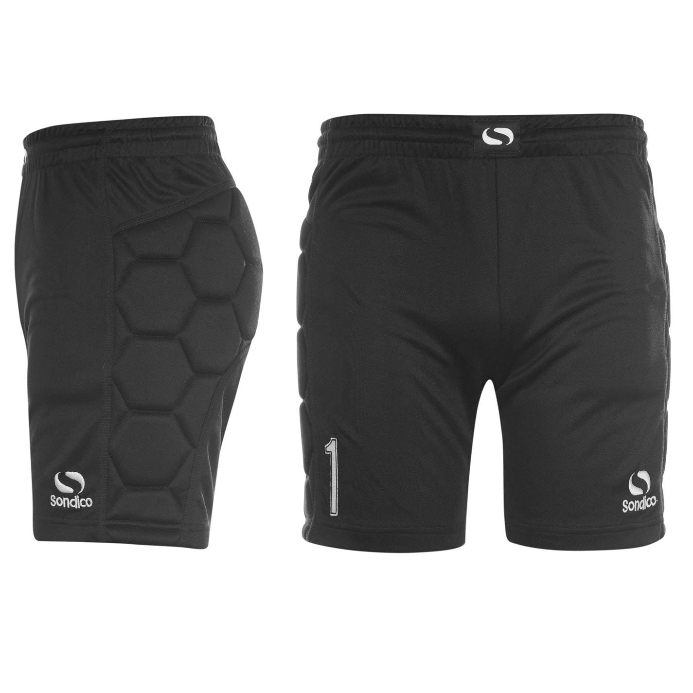 Sondico Unisex Keeper Shorts Junior Black Xlb Kids