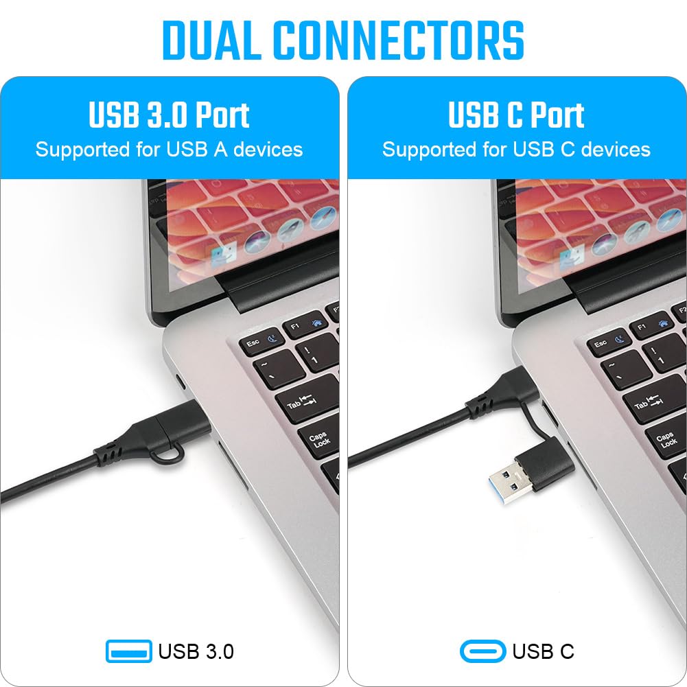AXFEE Case SSD NVME, USB 3.1 Gen 2 10Gbps UASP per NVMe PCIe M-Key/M+B Key, 10Gbps Adattatore USB, Enclosure Lettore M2 per SSD Size 2230/2242 / 2260 / 2280, con UASP adattatore m2