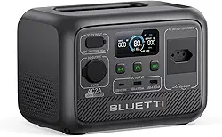 BLUETTI AC2A Gerador de Energia Solar, Bateria LiFePO4 de 204Wh com 1 Saída CA 220V / 300W (600W Power Lifting), Recarga de 0-80% em 30 Min, Estação de Energia para Camping, Viagens